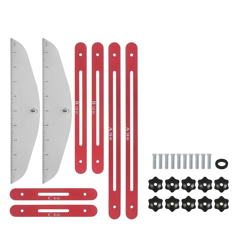 Stair Tread Template Tool 9Inch-54Inch Adjustable Length Stair Measuring Tool Jig for Stair Treads Suitable for Stairs