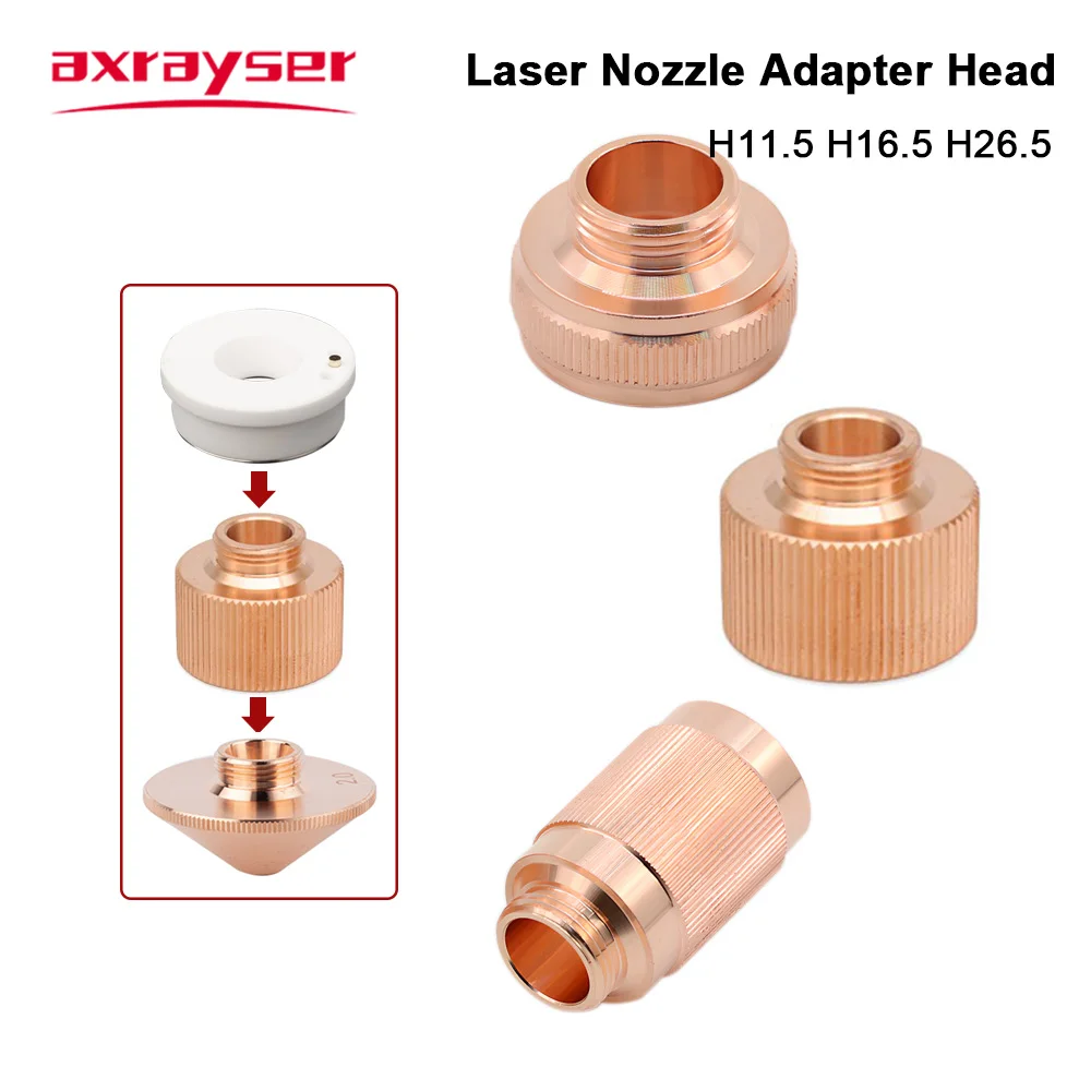

Laser Nozzles Extended Conversion Head M11 H11.5 16.5 26.5mm Combination Adaptors for PRECITEC WSX Laser Cutting Heads
