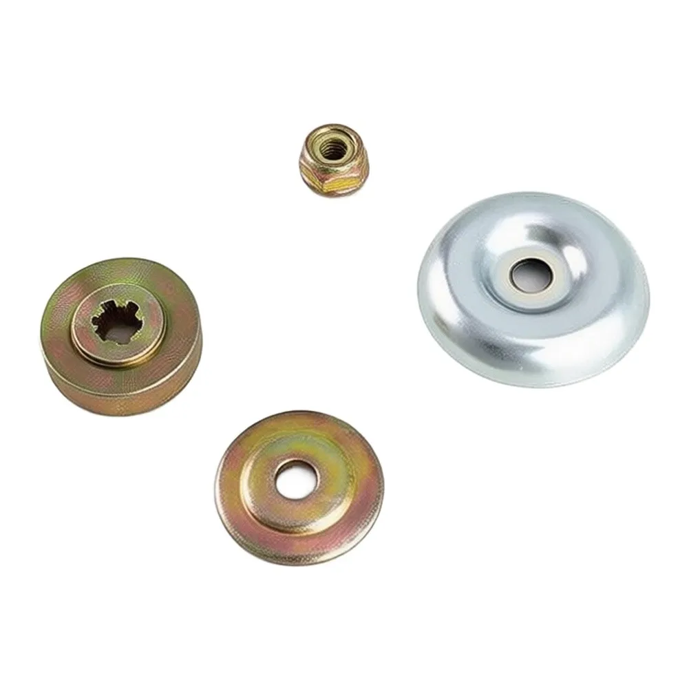 4pc Metal Mounting Kit Compatible with Brush Cutter and Trimmer Output Shafts Inner Flange Pressure Plate Bracket