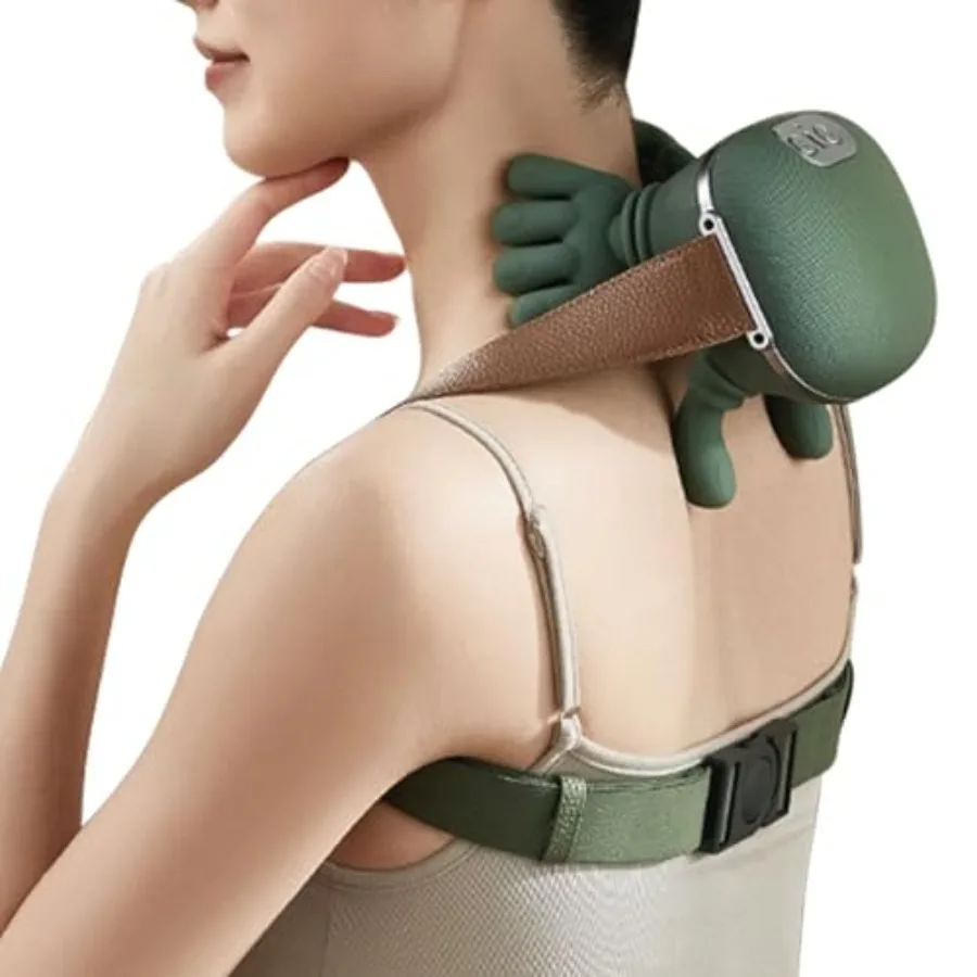 

Neck Massager for Pain Relief Deep Tissue with Fingers Bionic Portable Cordless Electric Shiatsu Shoulder Massage with Heat and