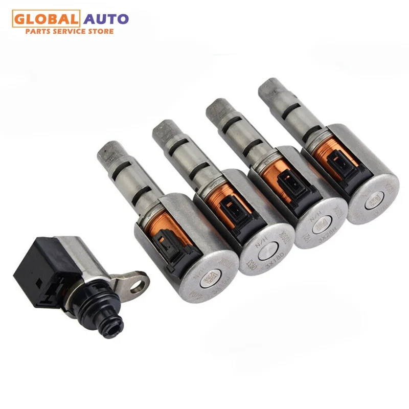 

JF015E RE0F11A 5PCS Transmission Valve Body Solenoid CVT for Nissan Note Sentra 12-Up