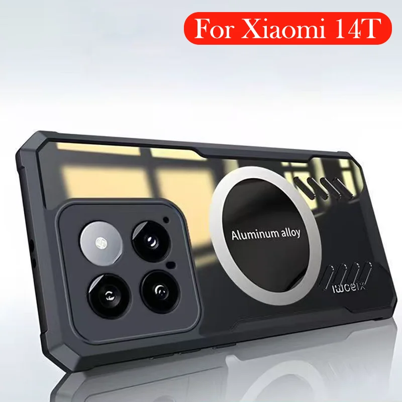 

Магнитный чехол для XIAOMI 14T PRO, задняя крышка с рассеиванием тепла, чехол для Xiaomi 14T Pro