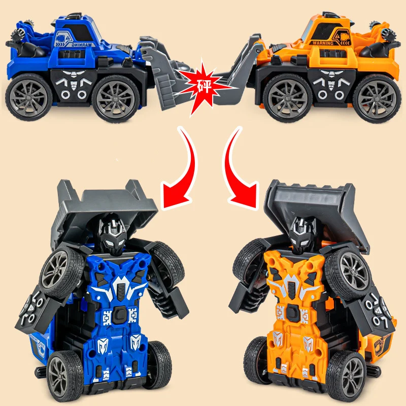 Mini 2 In 1 Engineering Car Toys One-key Deformation Car Toys Automatic Transformation Robot Model Car Toy Children Toy Gifts