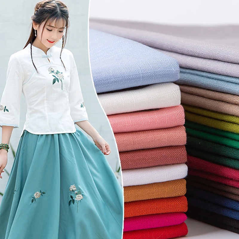 155x50cm Artificial Ramie Bamboo Cotton Fabric For Casual Shirts Pants Handmade DIY Clothing Fabric TJ21812