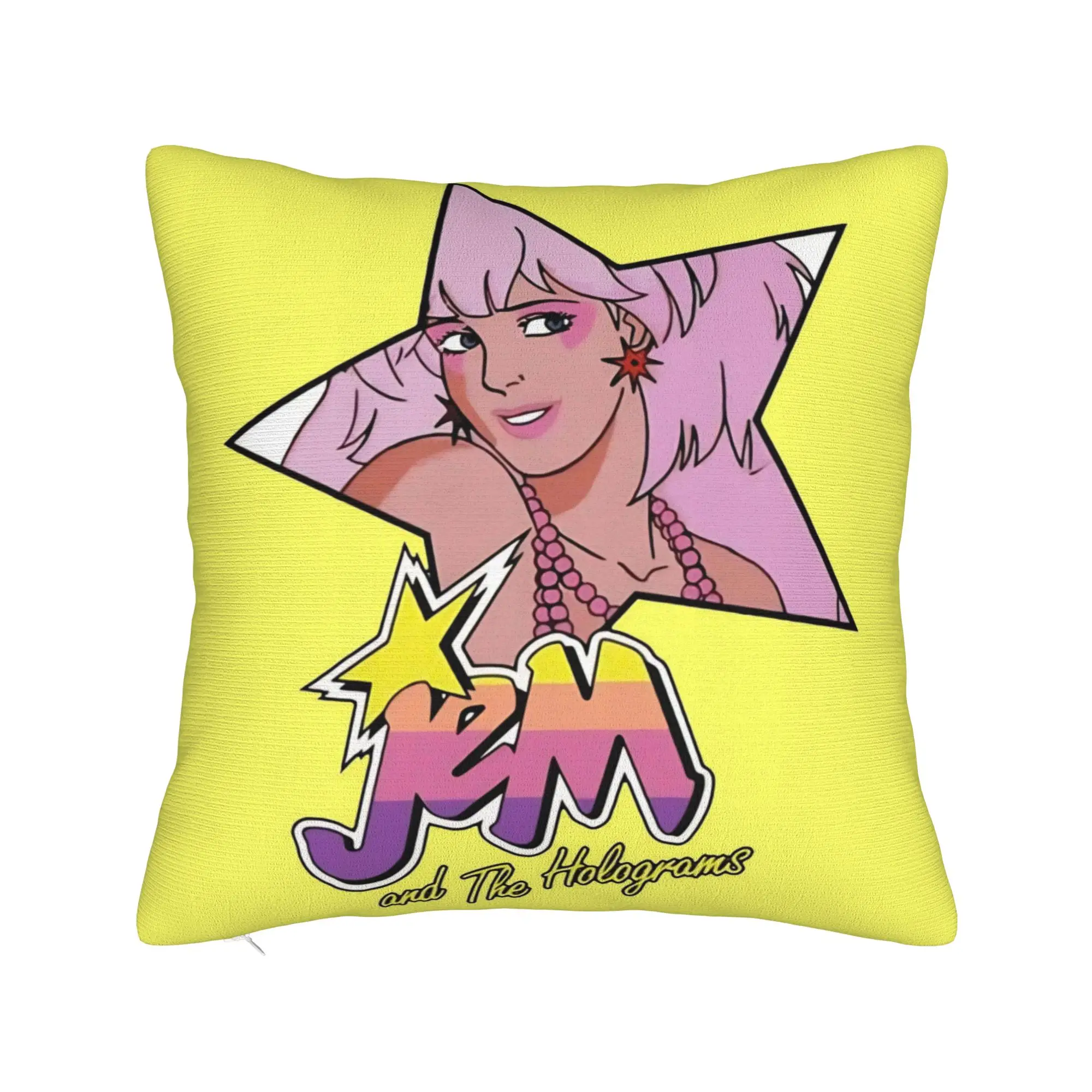 Decorative Pillowcase Jem And The Holograms Stuff Sofa  Pillow Case Cover Square Multi Size