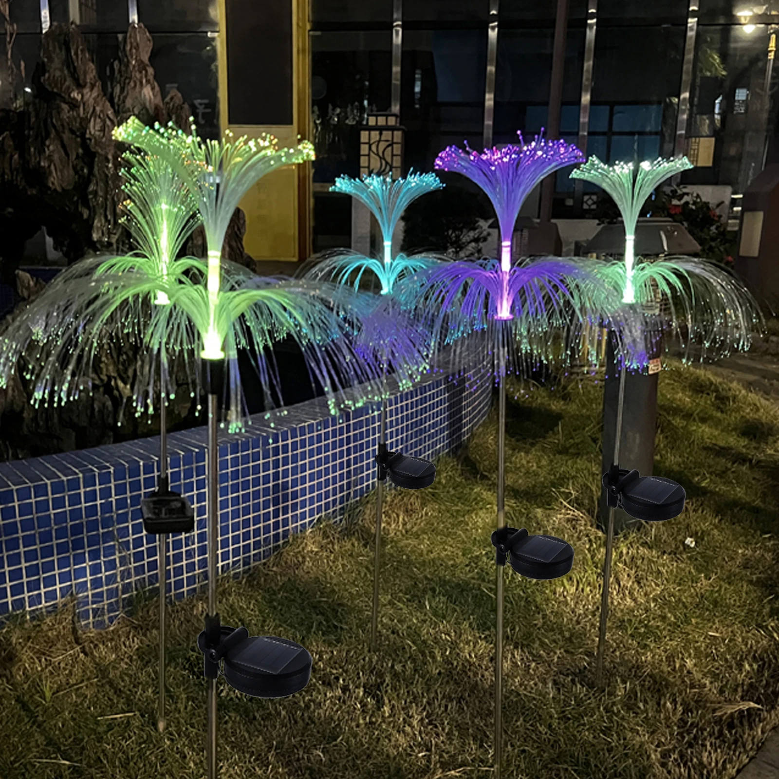 

Solar Powered Jellyfish Lamp Outdoor Garden Lights Colorful Landscape Lighting Yard Decorations Bright Led Waterproof