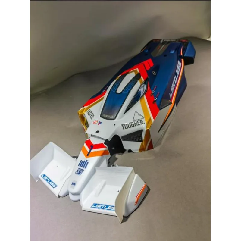 Body Shell for ARRMA 1/7 Limitless F1 8S,Red White Blue Color With Wind Deflector,Front Section White/Blue/Transparent Optional