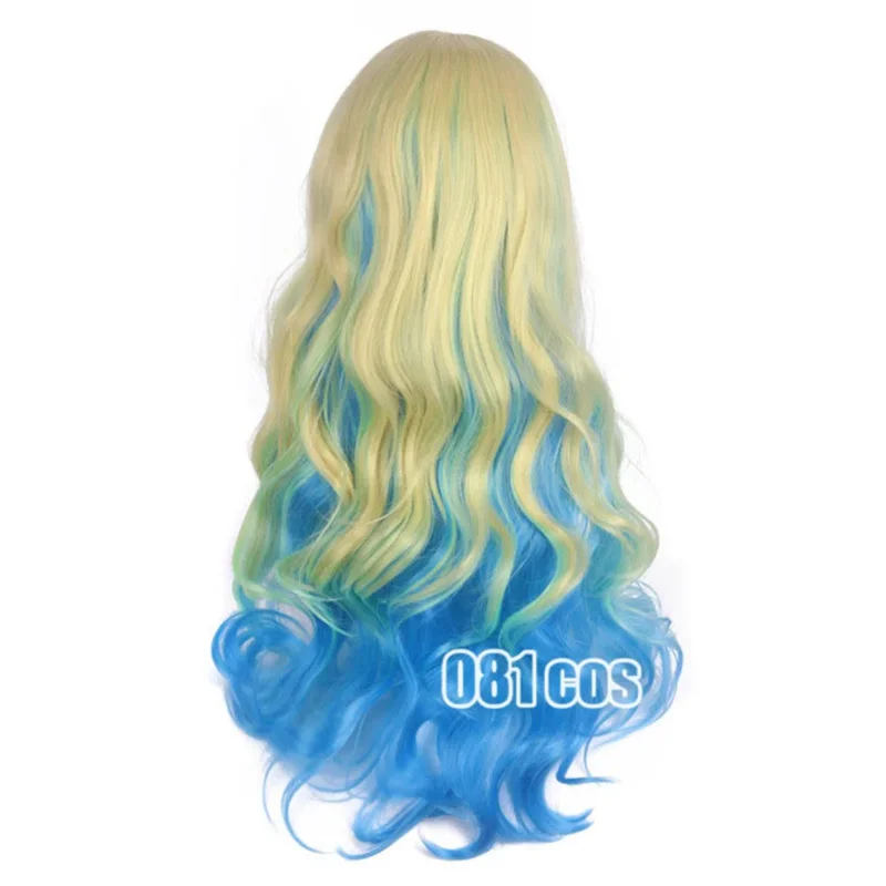 

AIAI 2025Anime Miss Kobayashi's Dragon Maid Quetzalcoatl Lucoa Длинные волнистые волосы с эффектом омбре, термостойкие волосы, костюм для косплея, парик + бесплатный Wi