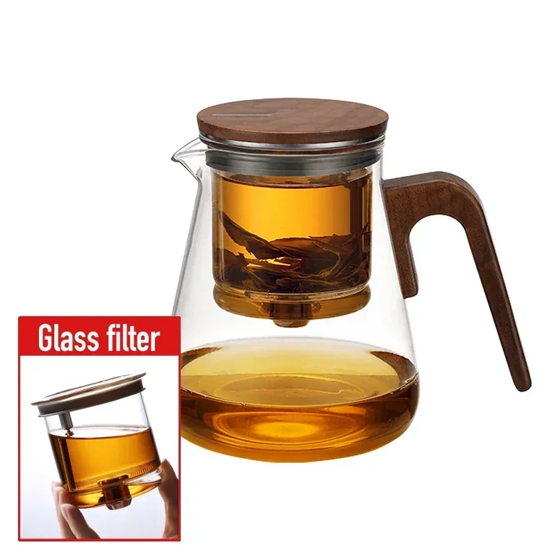 Bonston elegant cup insulation separation bubble teapot heat-resistant glass teapot simple filter tea cup 500ml