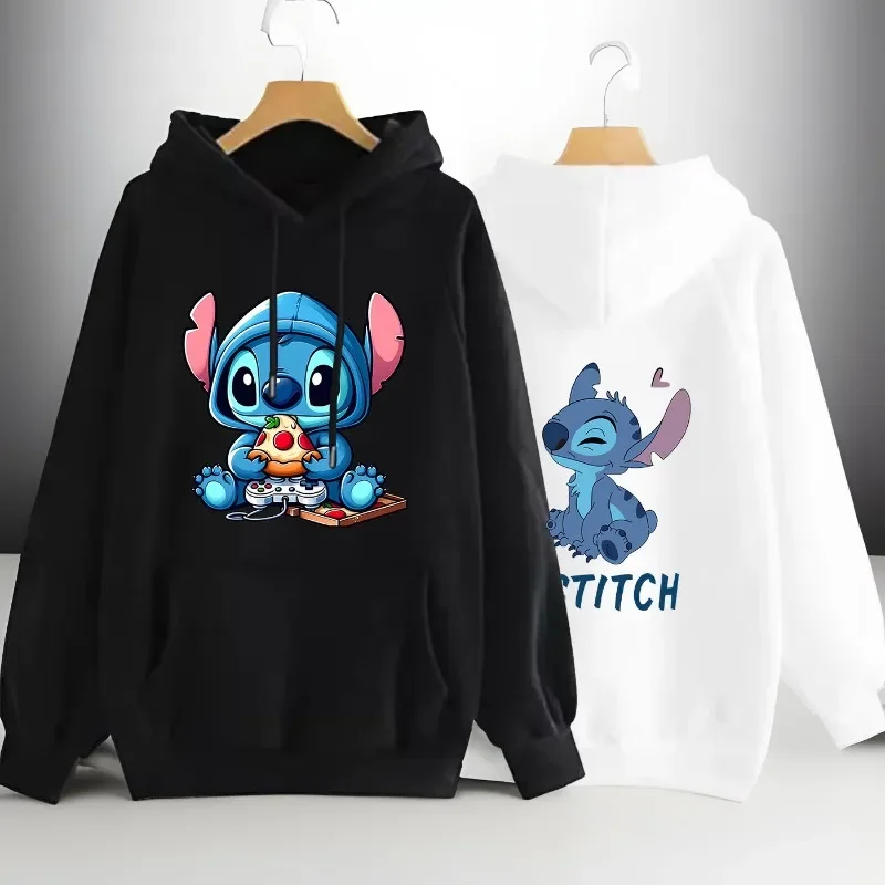 Cartoon Stitch Hoodie Women\'s Sweatshirts Casual Y2k Clothes Woman Clothing Hoodies Sweatshirts Y2k Stitch Disney Woman Clothes