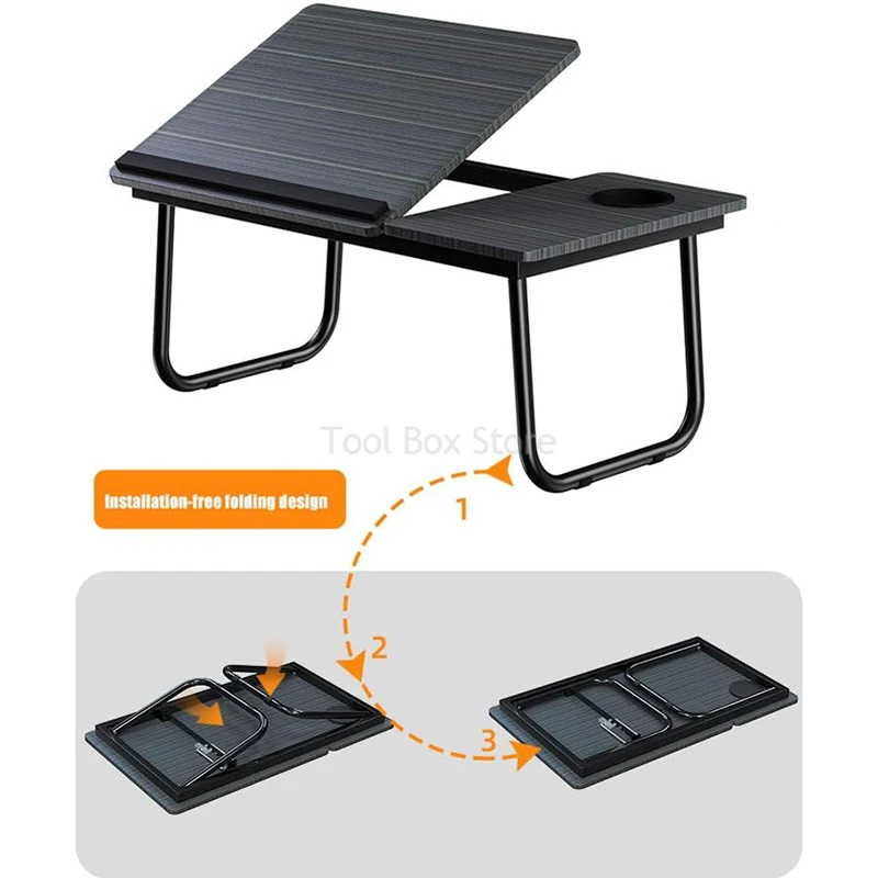 Folding Laptop Bed Table Portable Computer Desk Room Desks Adjustable Folding Lift Bedside Table Study Table Office Furniture