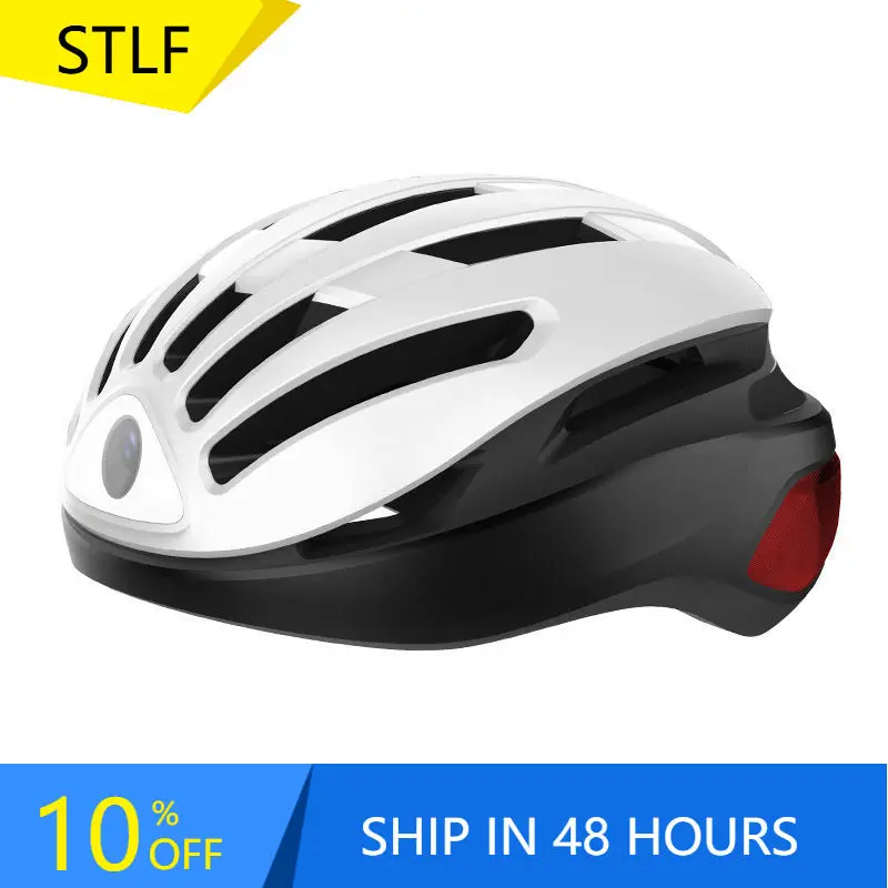 

STLFNew Fashion Customized Helmet Bicycle Rider Approved Motorbike Motorcycle Ultra-bright Signal Light Helmet