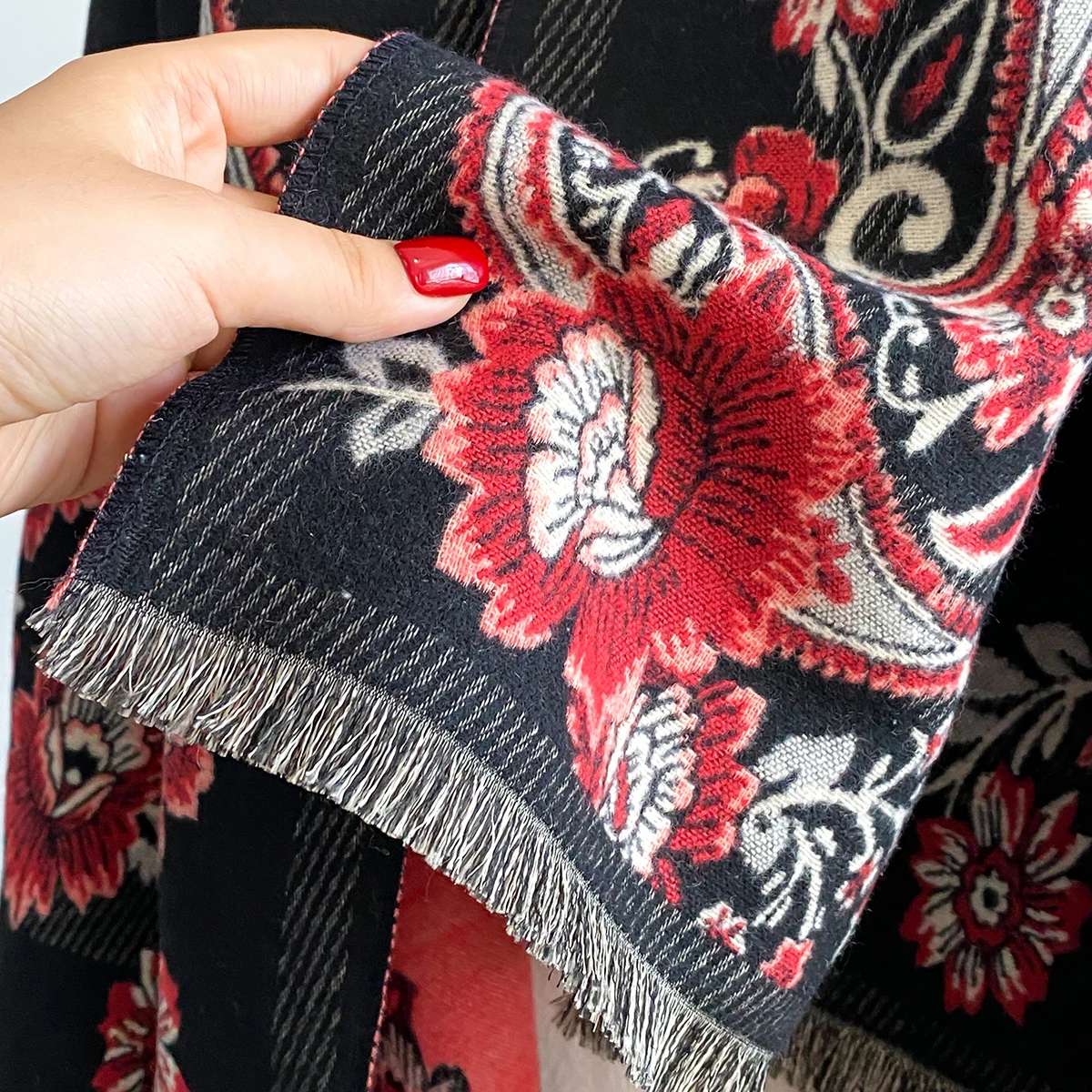 2025 Winter Luxus Imitation Kaschmir Verdicken Warme Wrap Decke Damen Schal Pashmina Schals