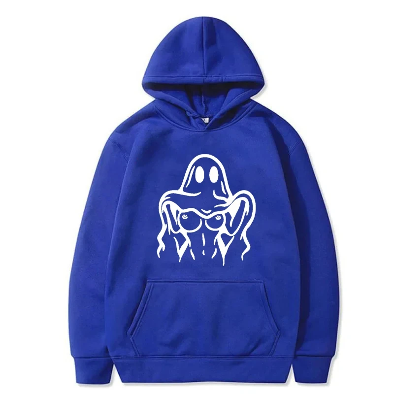 Hip hop street jumper female ghost print trend brand men's comfortable hoodie 2024 Spring autumn fashion hoodie