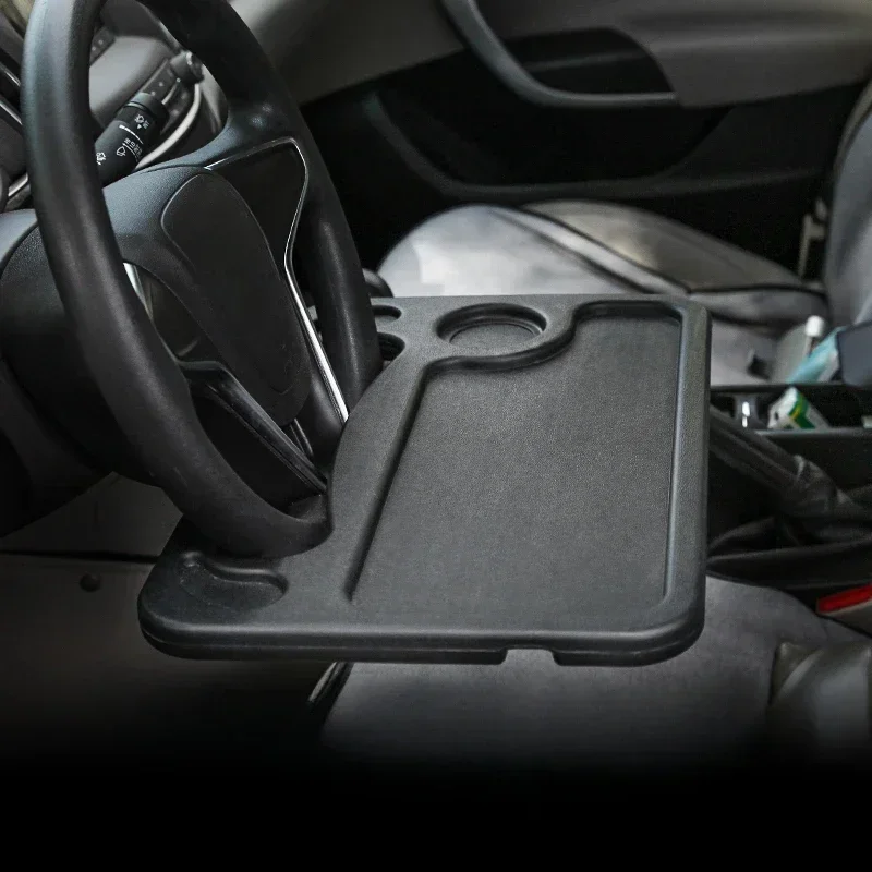 Car Dining Table Steering Wheel Passenger Rear Seat Drive-in Restaurant Notebook Dining Tray with Adjustable Height Angle