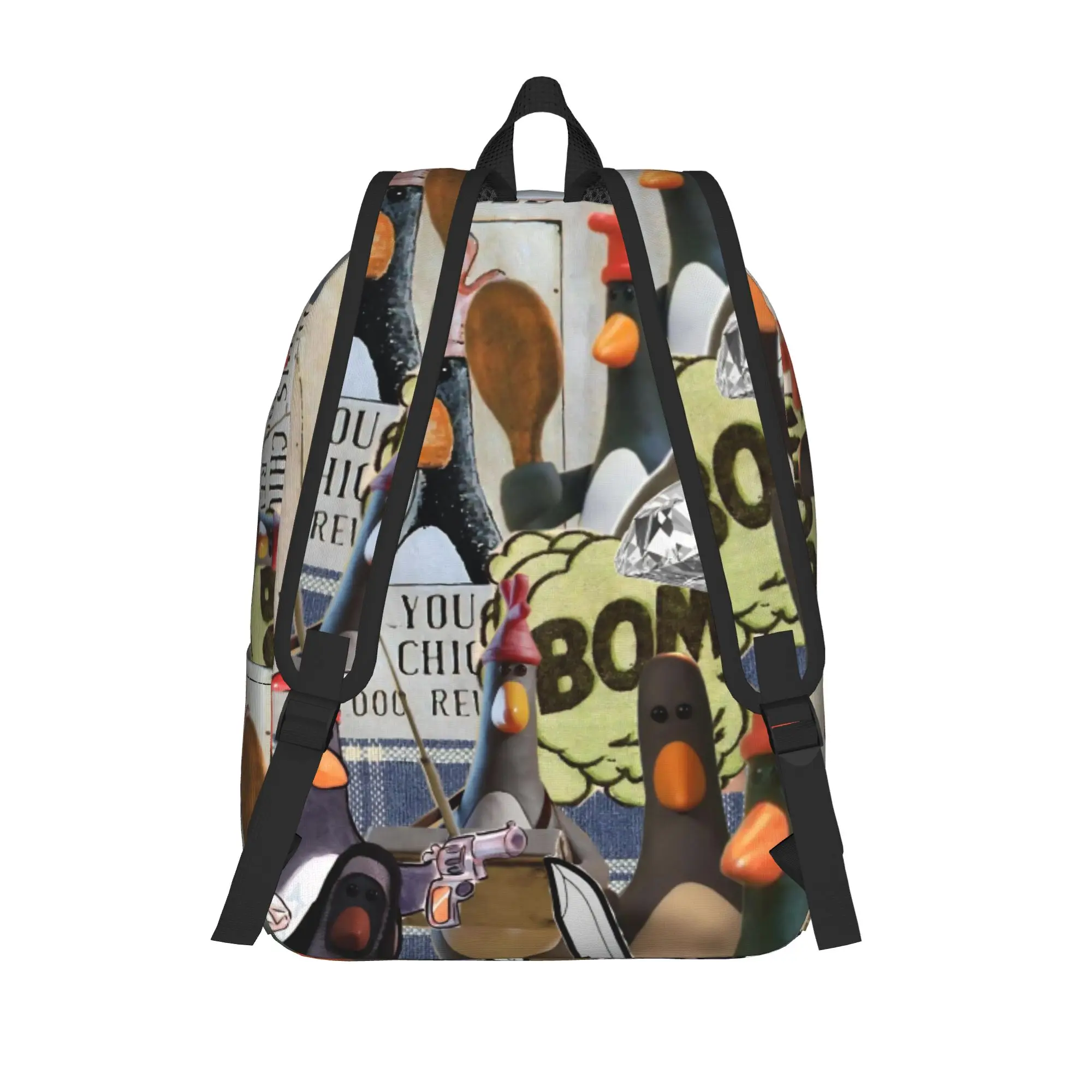 Feathers Penguin McGraws Backpack Men Women Teenage Student Business Daypack Chicken Disguise Funny Laptop Shoulder Bag Outdoor