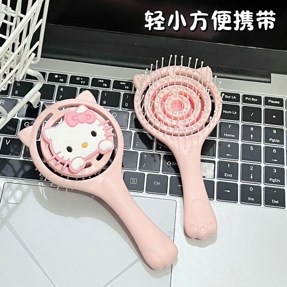 Anime Sanrio Hello Kitty Air Cushion Comb Cute Style Fluffy Air Bag Comb for Makeup Student Massage Wet Dual-use Accessory Gift