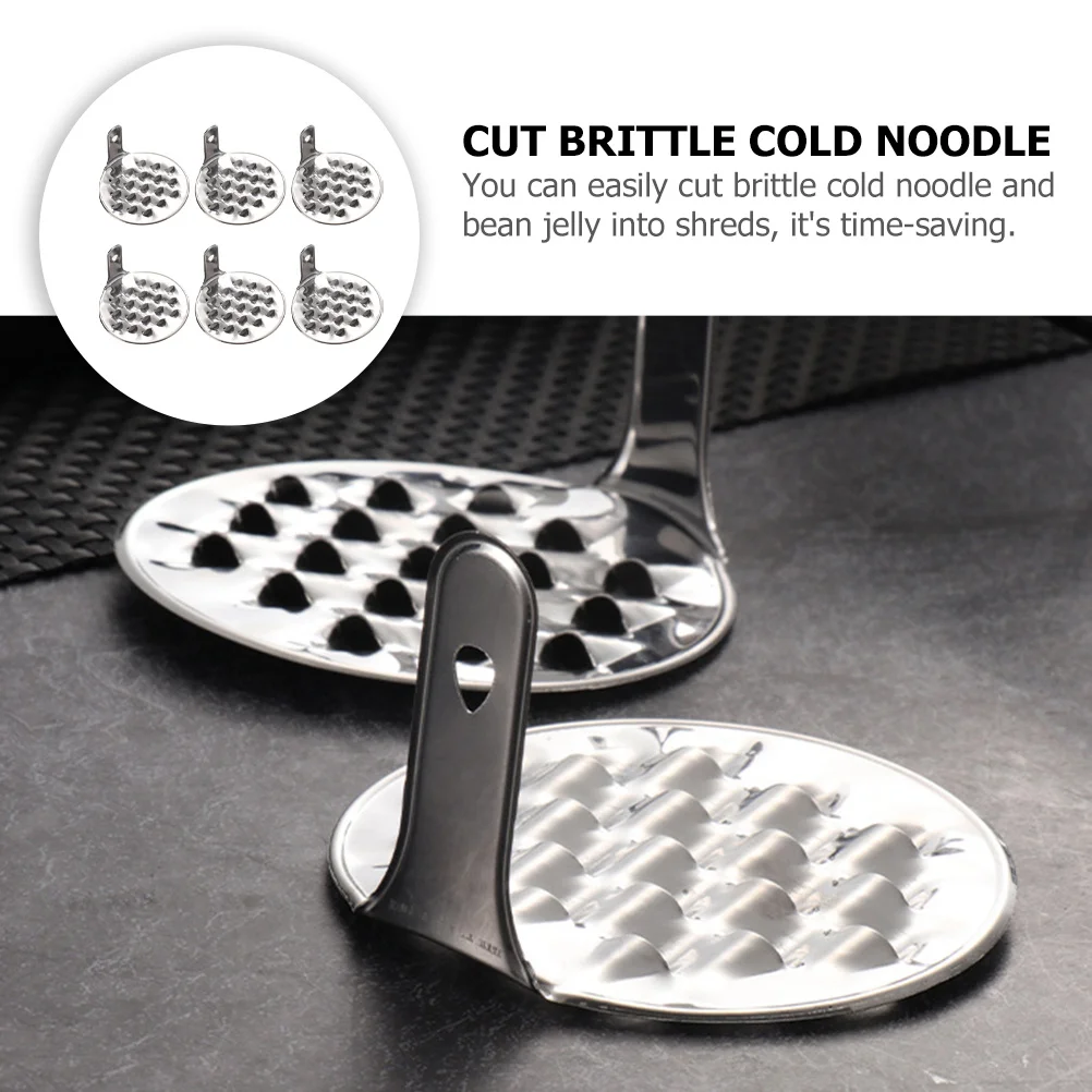 Raspador de alimentos de acero inoxidable, afeitadora de 8 Uds., para gelatina de frijoles y fideos fríos, utensilio de cocina, herramienta de raspado resistente