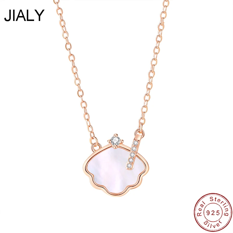 JIALY Fritillaria Pendant S925 Sterling Silver Necklace Clavicle Chain For Women Birthday Party Gift Jewelry