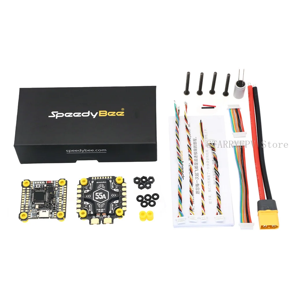 أحدث وحدة تحكم في الطيران SpeedyBee F405 V5 55A FC&ESC Stack F405 V5 3-6s 4in1 32 بت ESC لطائرة RC بدون طيار F405 V4