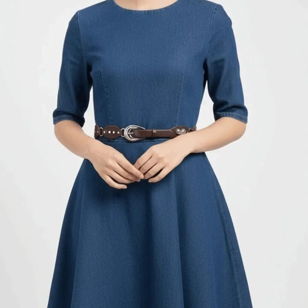 

Adjustable Heart Rivet Belt Punk Style Personalized Design Y2K Cool Girls Belt Coffee Vintage Black Leather Waistbands Women