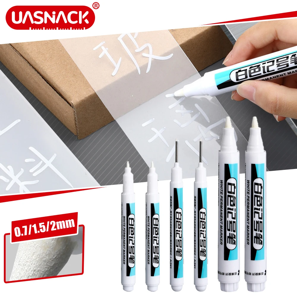 1/4pcs Marker Pen Graffiti White Oily Waterproof Permanent Long Head Pencil Woodworking Chalk DIY Felt Tip Marker For Color Tool