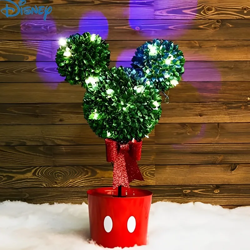 

Disney Mickey Mouse Tree Cartoon Figure Model Artificial Flower Led Night Light Table Decoration Creative Christmas Gift