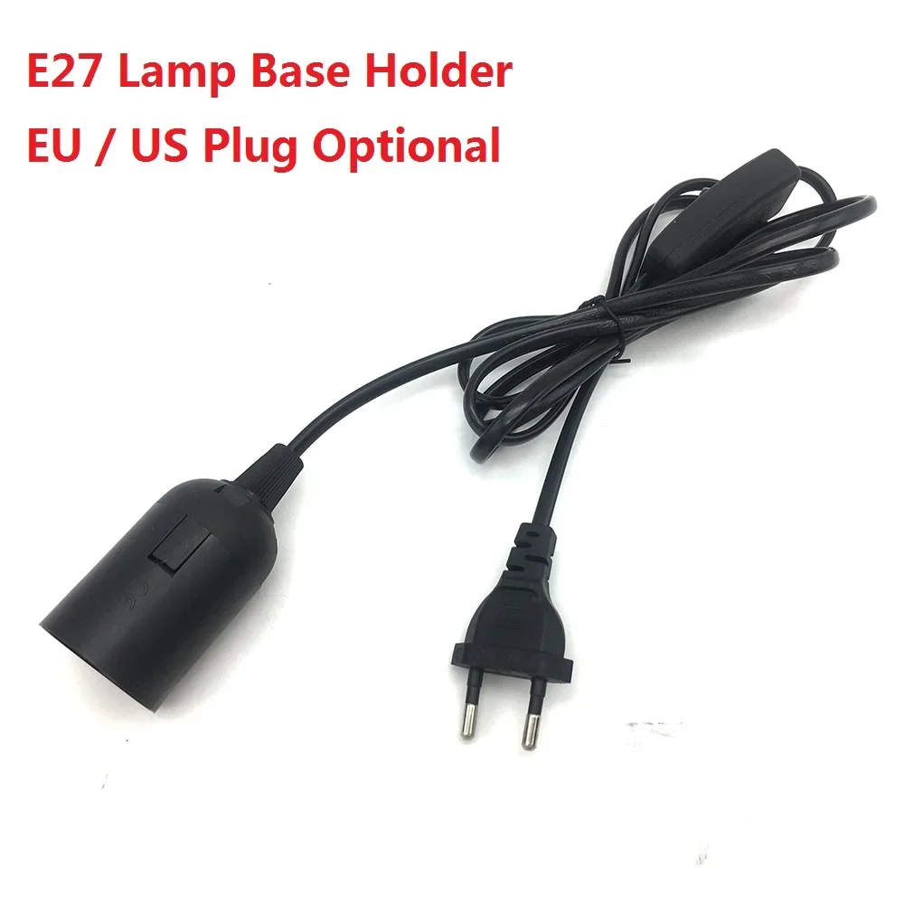 Support de Base de lampe avec interrupteur marche/arrêt, câbles de cordon d'alimentation, pendentif suspendu, luminaire LED, cordon de douille d'ampoule, prise ue/US E27