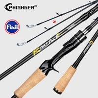 BIUTIFU caña de pescar giratoria de fundición con 1,8/2,1/2,4/2,7/3,0/3,3 m guía Fuji Baitcasting señuelo rápido 5-80g para pesca de Lucio