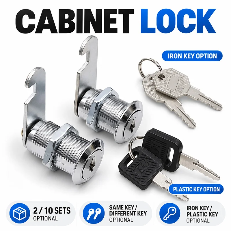 2 10 Sets Cabinet Locks 16 20 25 30 35mm Zinc Alloy Cylinder with Keys Keyed Alike Different Options for Mailbox Drawer Locker