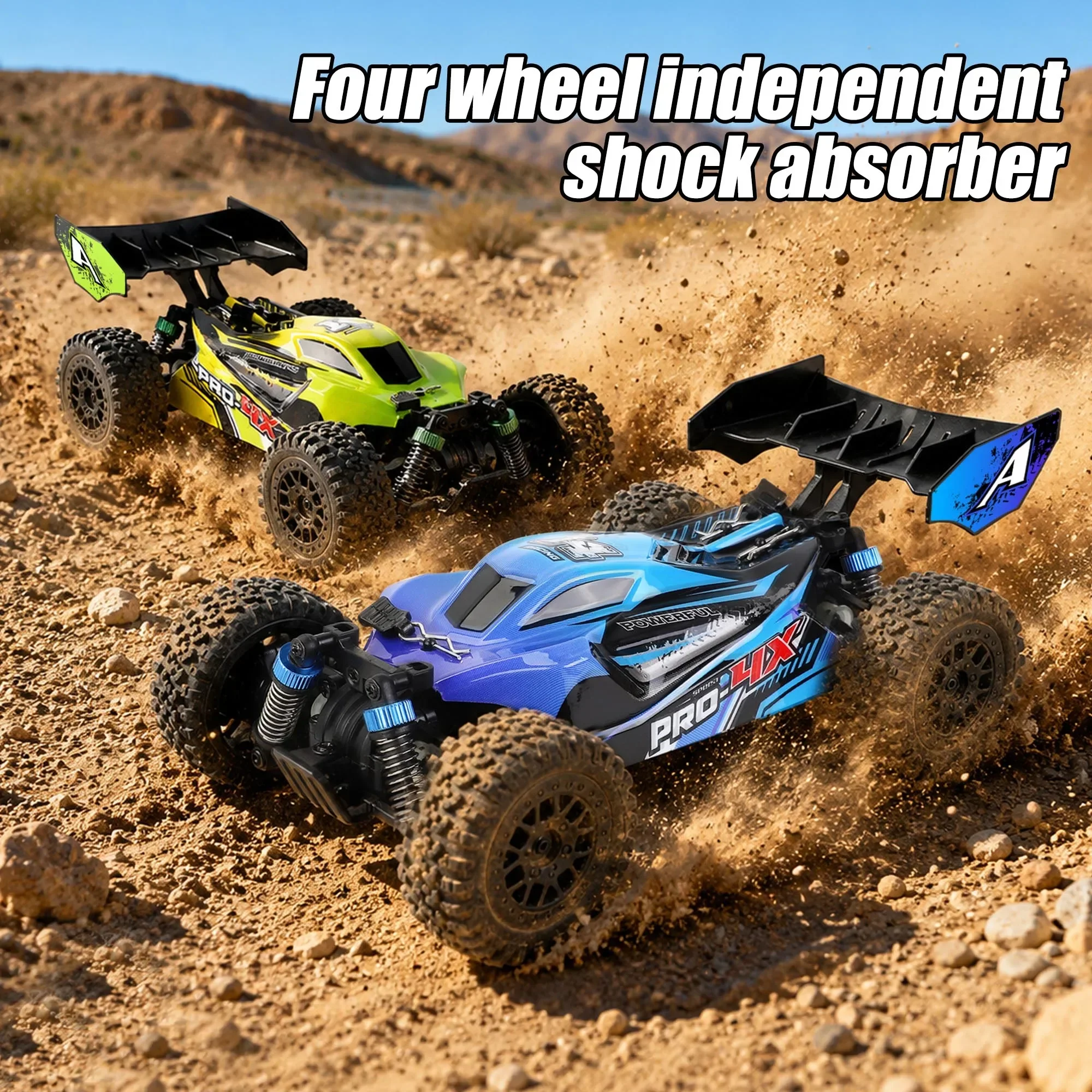 XDKJ 1:24 RC Car 4WD Full Scale Remote Control Car High Speed Drift Monster Truck All Terrain Off-road Vehicle Toy For Kid Gift