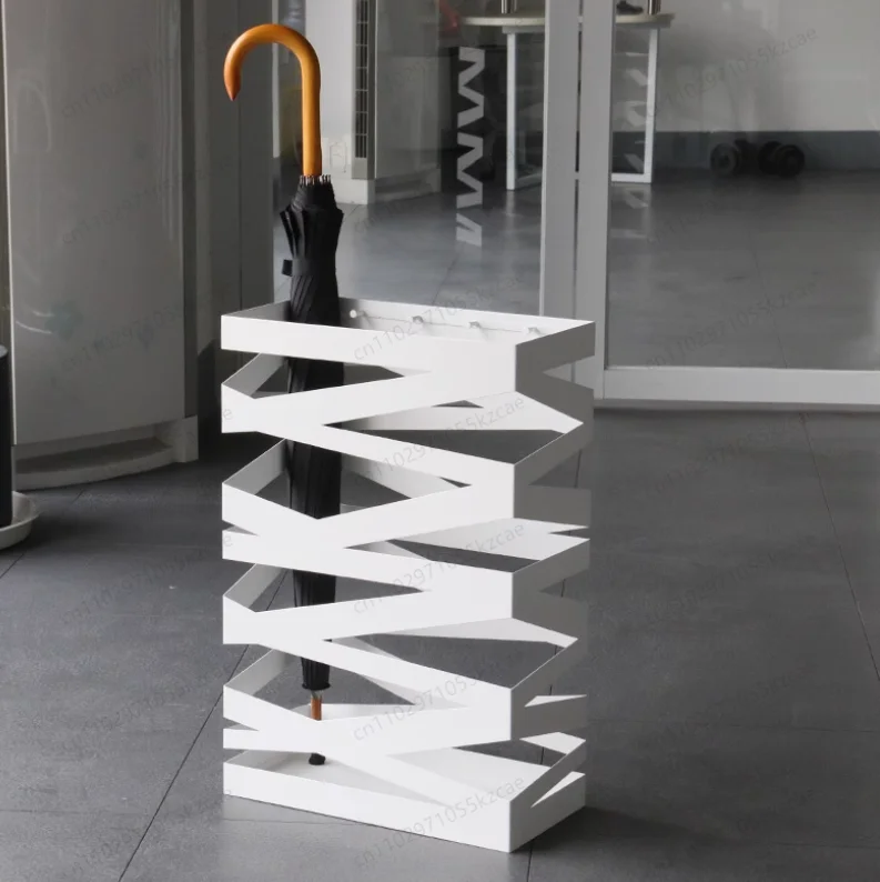 

Modern Simple Umbrella Stand, for Hotel Lobby Office Living Room Balcony, with Water Drainage Tray