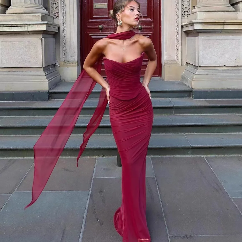 

Комплект с юбкой макси и топом на бретельках с завышенной талией для женщин: сексуальный, облегающий, элегантный, роскошный, для вечеринок