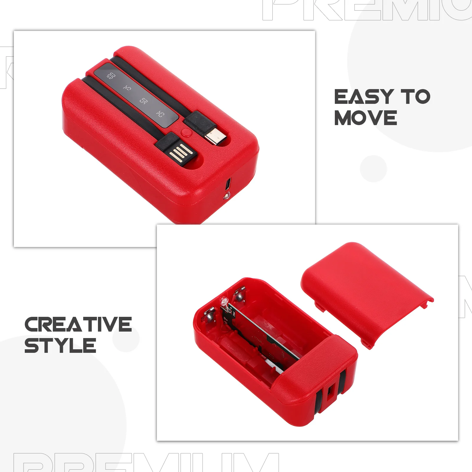 Hidden Storage Power Bank Secret Compartment Safe for Cash and Valuables Portable Privacy Security Container Private Money