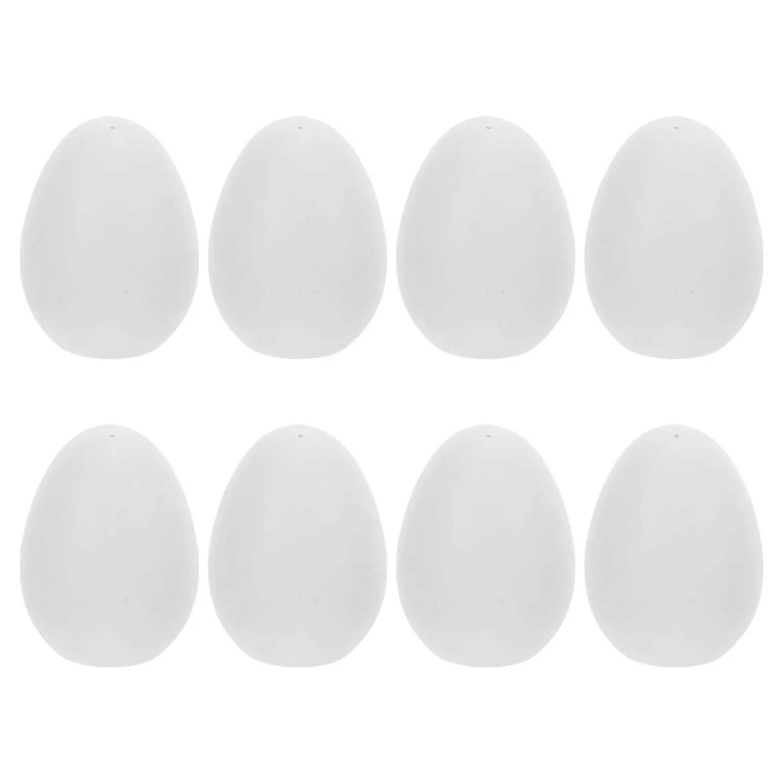 8Pcs Unfinished Wooden Easter Eggs White Paintable Faux Eggs for Crafting Decorating Parties School Projects Simulation Egg