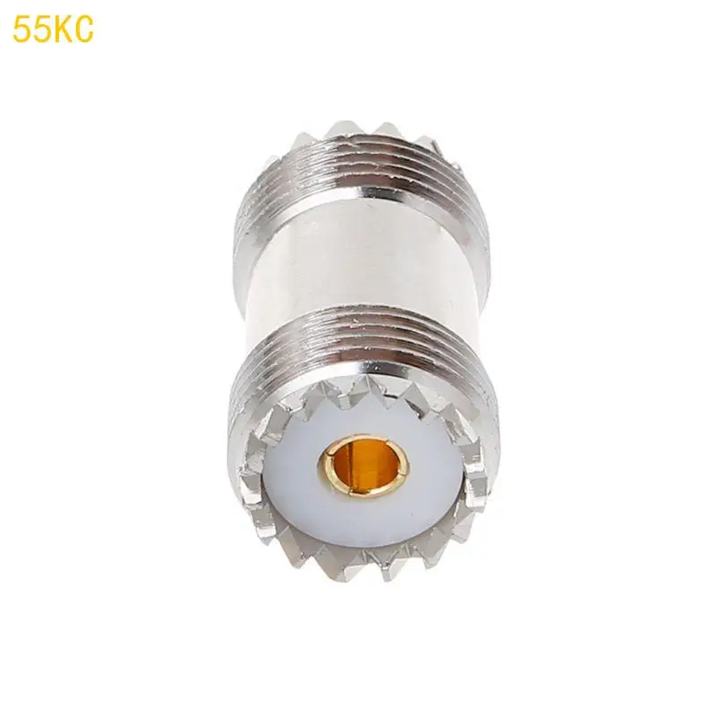 55KC UHF SO239 Female To Female Panel Mount RF Coaxial Adapter Connector Straigh