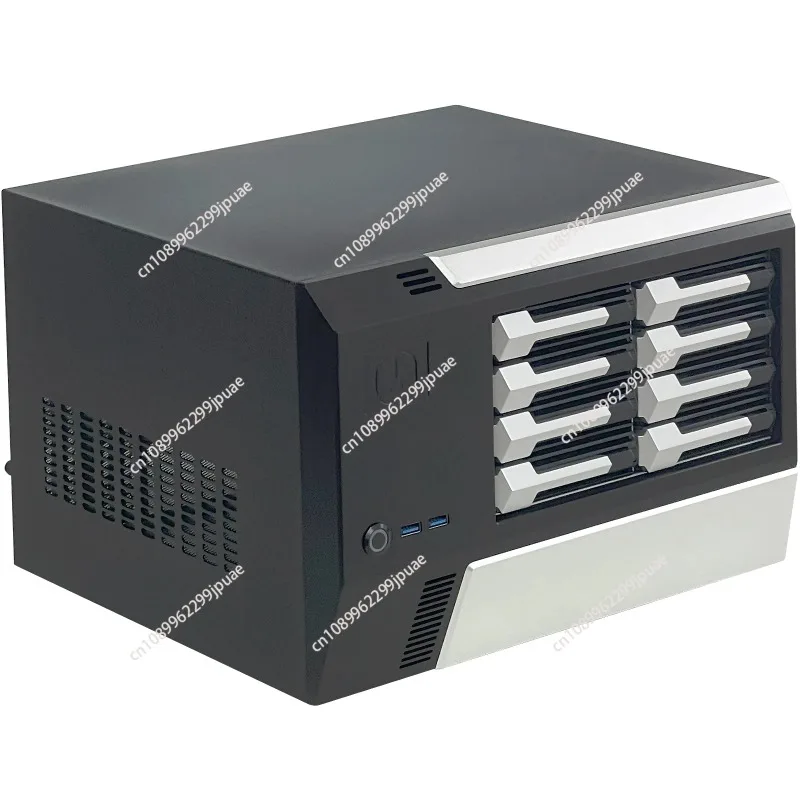 MATX 8 Bay NAS Chassis With Hot Swap Backplane Support SATA SAS HDD Full Height PCI Slot Desktop Storage Server Case
