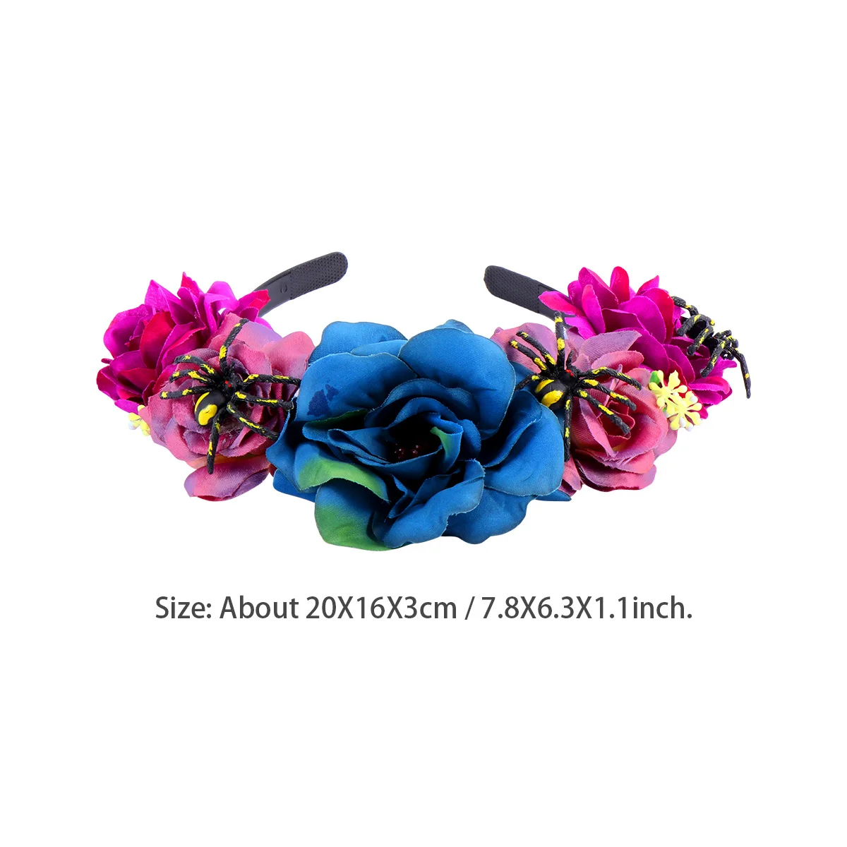 رعب العنكبوت عقال هالوين الشعر الزهور جارلاند مهرجان حزب هيرباند زهرة يوم الموتى #5