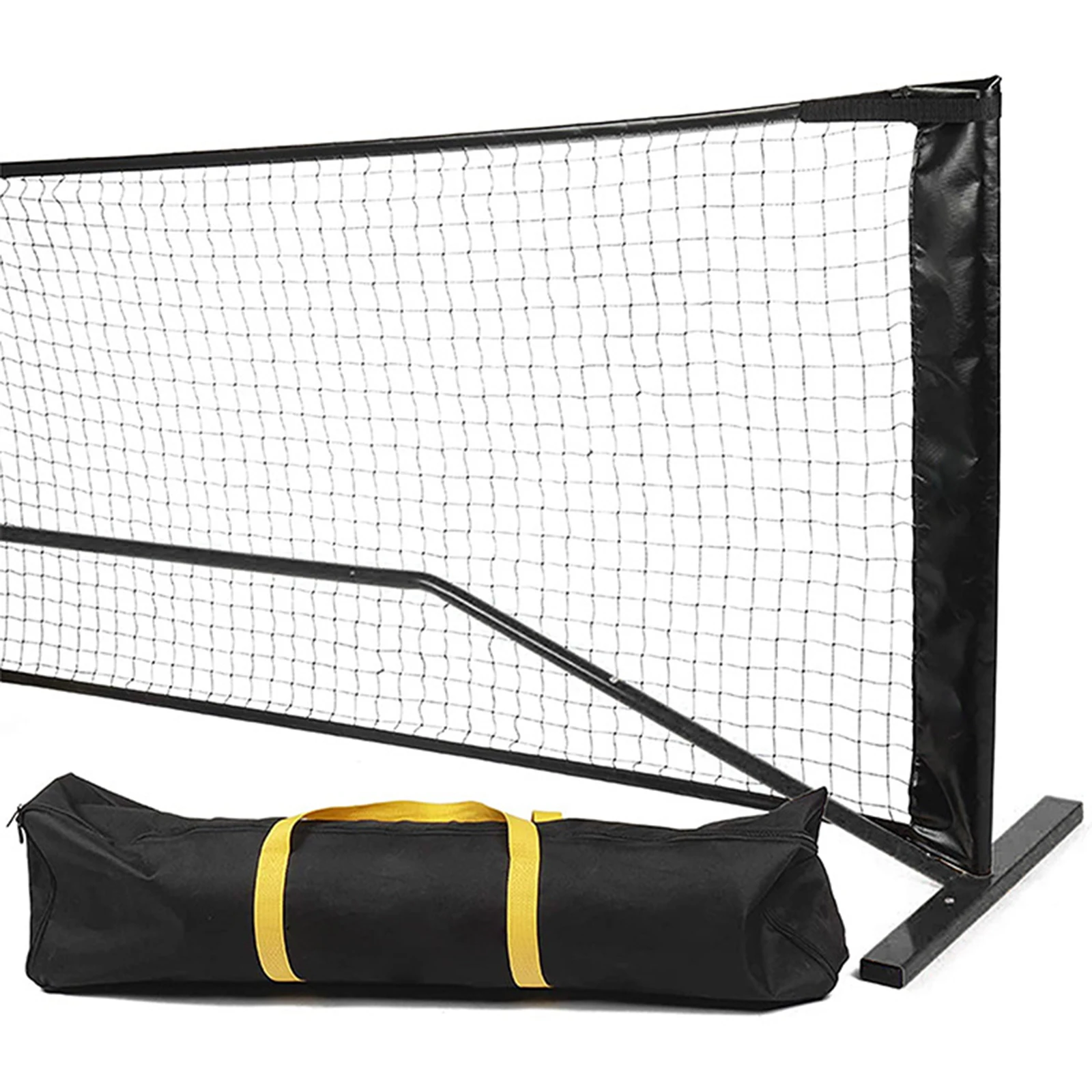 Pickleball-Netzsystem mit Tragetasche, Spiel, schwarz, langlebig, für Anfänger, 670 cm x 91 cm, Metallrahmenständer für drinnen und draußen, einfache Einrichtung