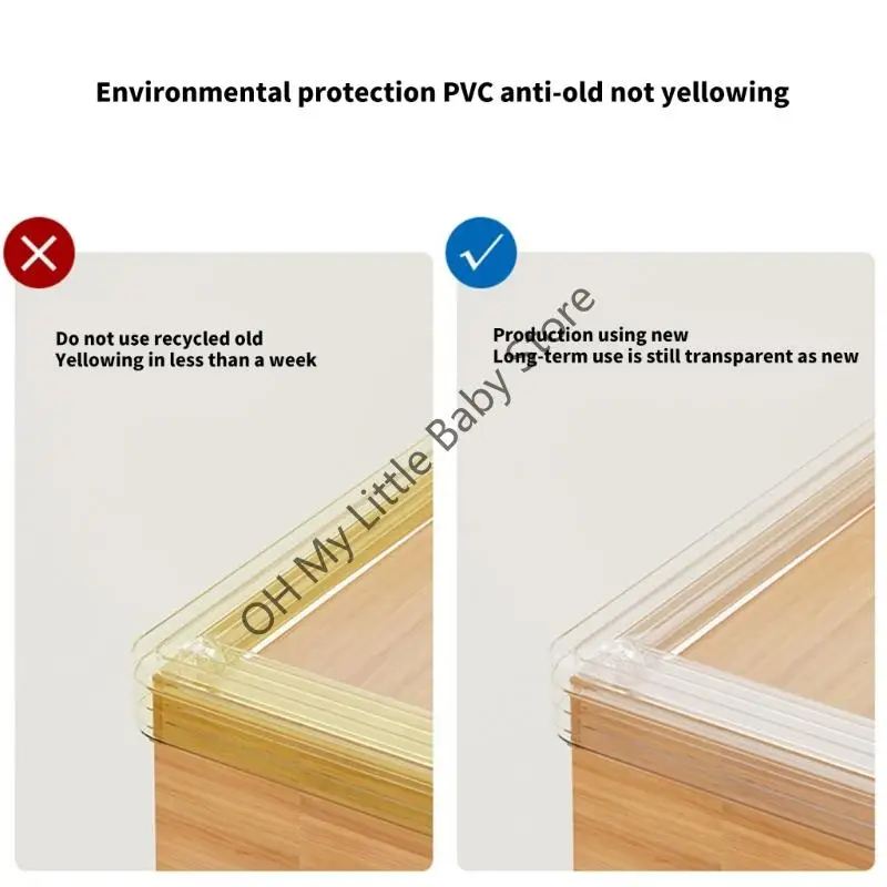 

M76C Clear Edges Protector Baby Safety Table Corner Bumper Thick PVC Nonsip Adhesive For Wood Glass Metal Surfaces