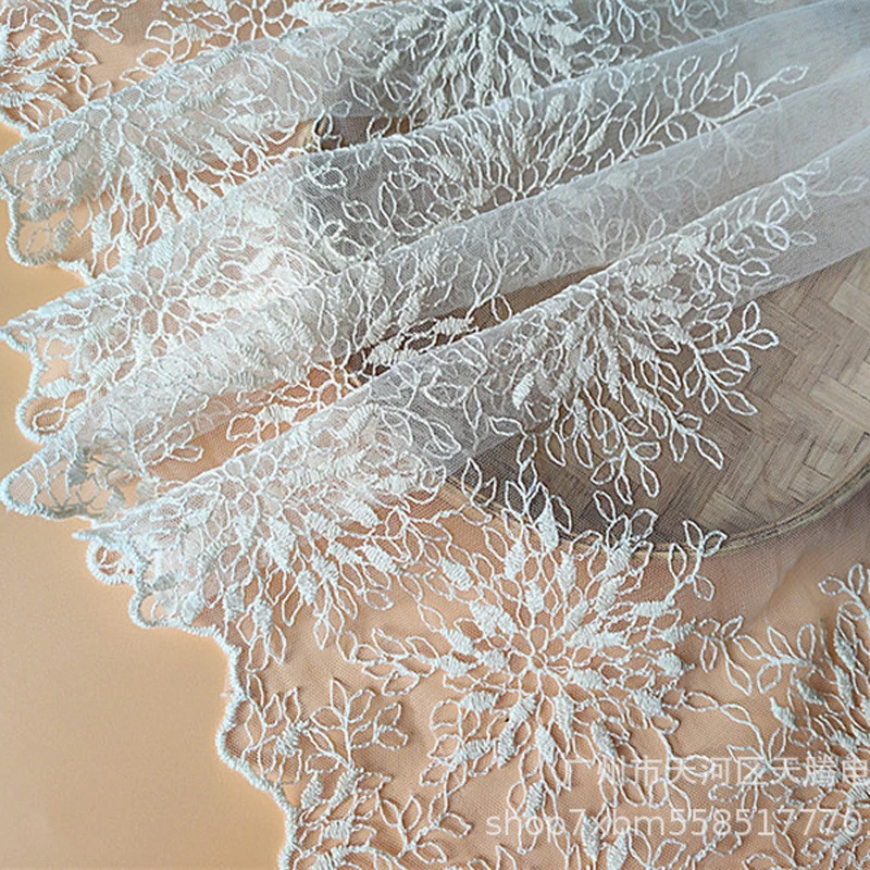 1 Yard Europe Crown Lace Trim Guipure White Lace Mesh Sewing Lace Trim White Embroidery Lace Ribbons for Crafts 30CM Wide