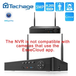 Techage 8CH NVR H.265 5MP 4MP Wireless Recorder Wifi CCTV IP Camera Security Protection System P2P XMeye Pro ONVIF Network Video