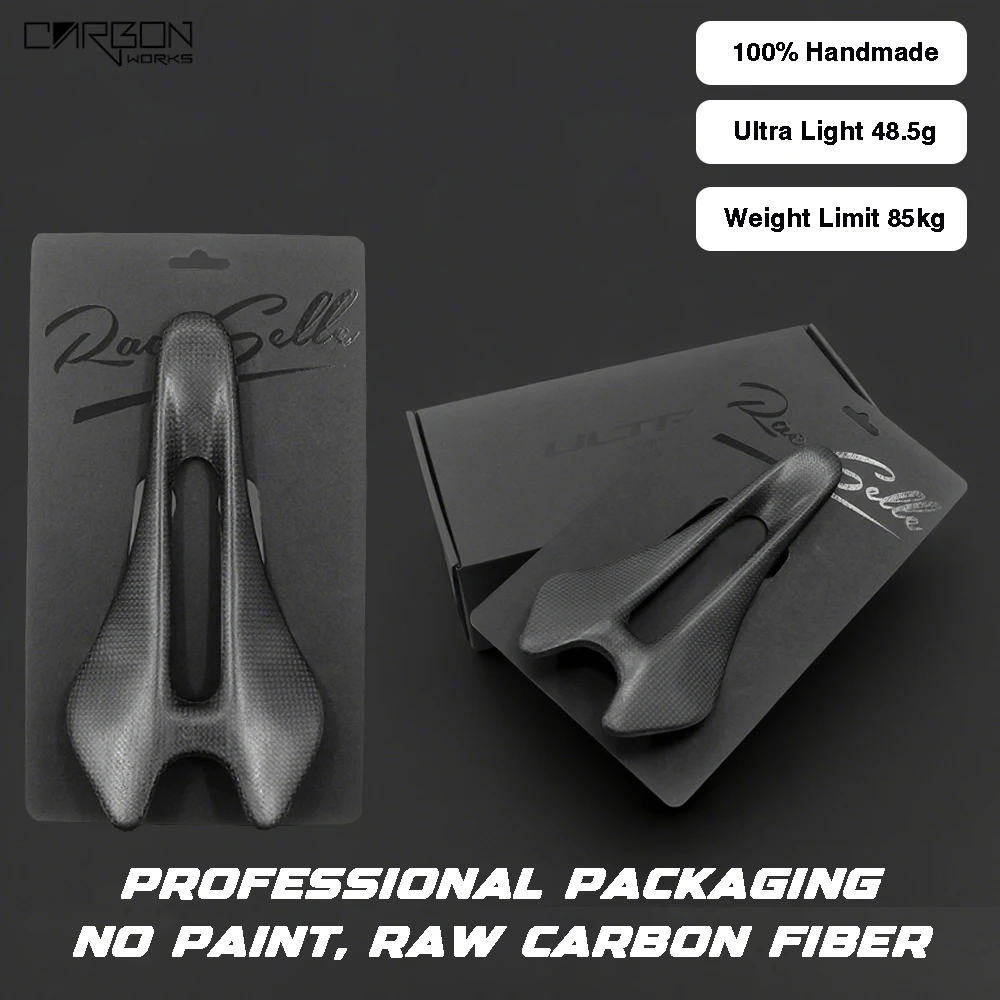 Ullicyc Ultralight Full Carbon Saddle 3K Weave 48g Oval 7x9mm Road MTB Gravel Bike Cushion Urban Bicycle Parts 242/12/122mm