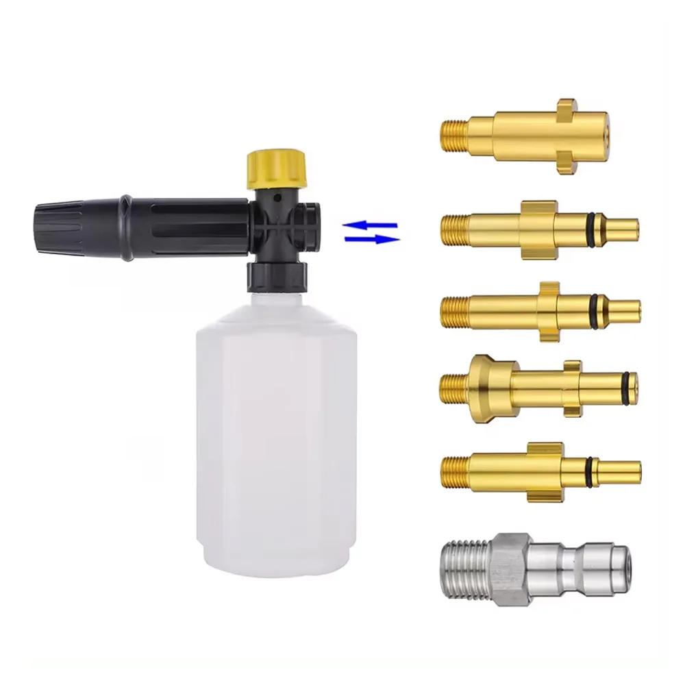 Metal Adapter Foam Nozzle Foam Generator Foam Gun High Pressure Washing Soap Foamer Car Wash For Nilfisk Karcher Huter parkside