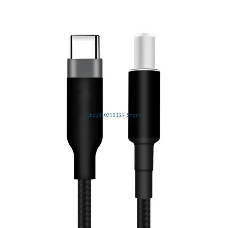  100W USB C Male to DC7.4x5.0mm Notebook Charging Cable for Laptops Woven Texture Efficient Charging Solution