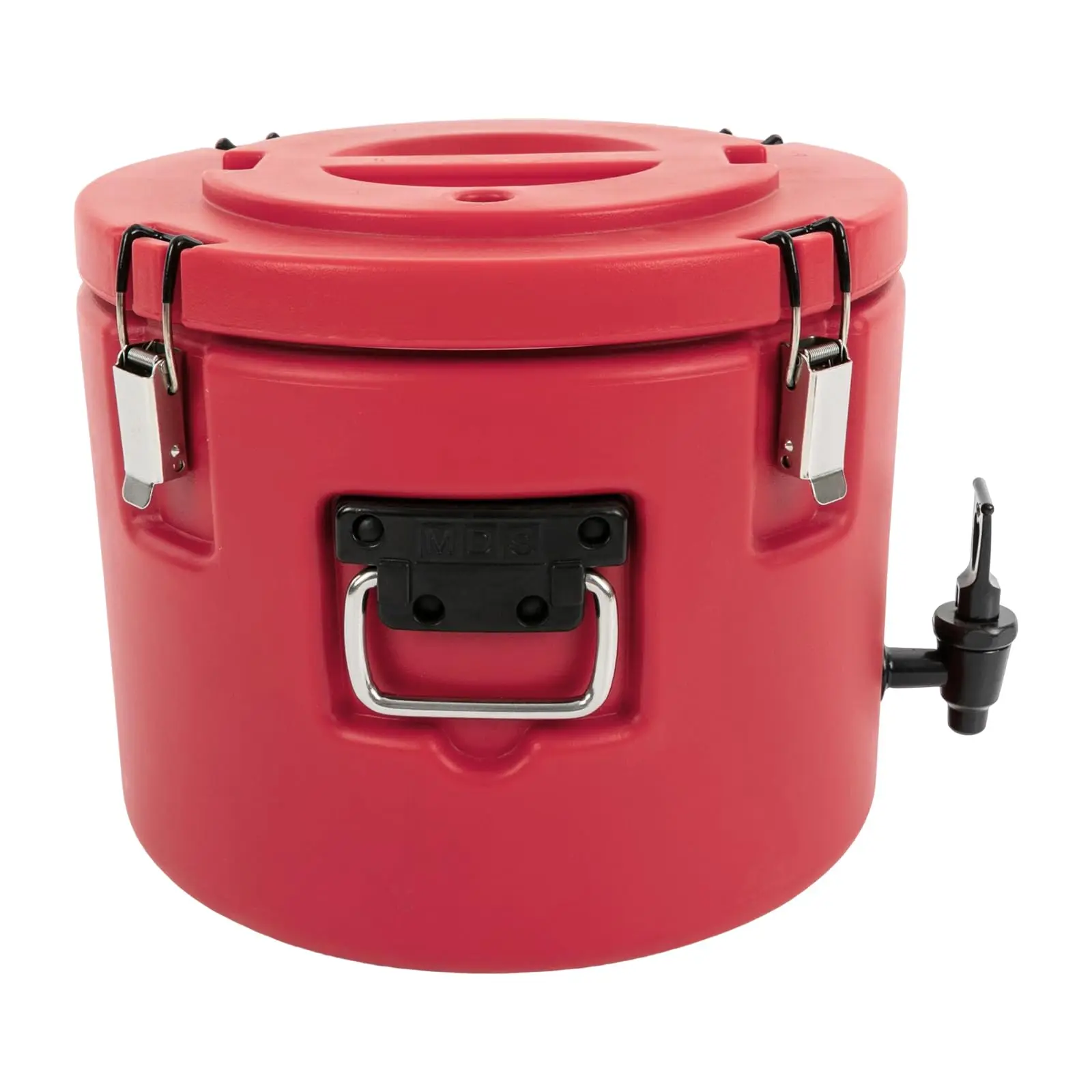 حاويات مشروبات معزولة، مبرد مشروبات معزول أحمر سعة 20 لتر/5.3 جالون، حاوية مشروبات باردة ساخنة محمولة، دلو معزول