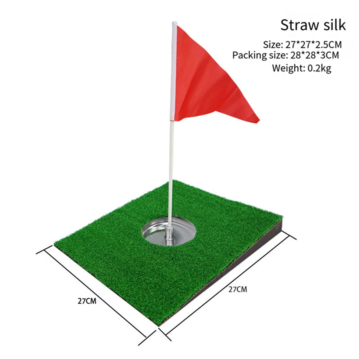 Tragbare Golf-Putting-Trainingsmatte, Trainingshilfe für Anfänger, drinnen und draußen, zum Üben für zu Hause