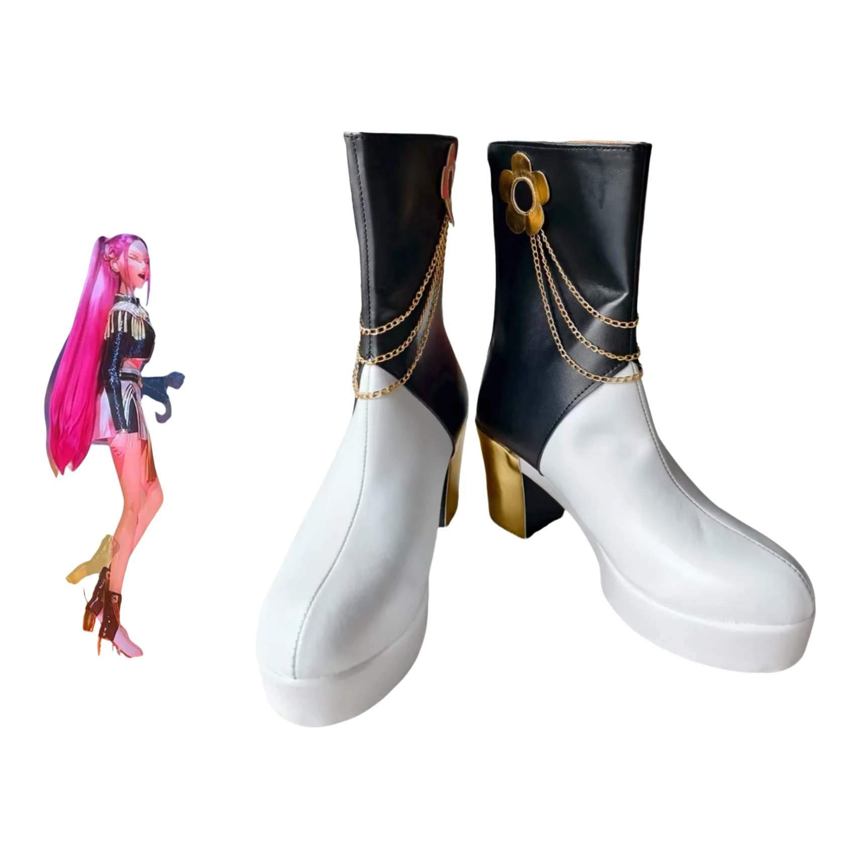 

Аниме KPOP Косплей Охотники Демонов Мира Косплей Сапоги Обувь из искусственной кожи Хэллоуин Косплей Опора На заказ Детская обувь для взрослых