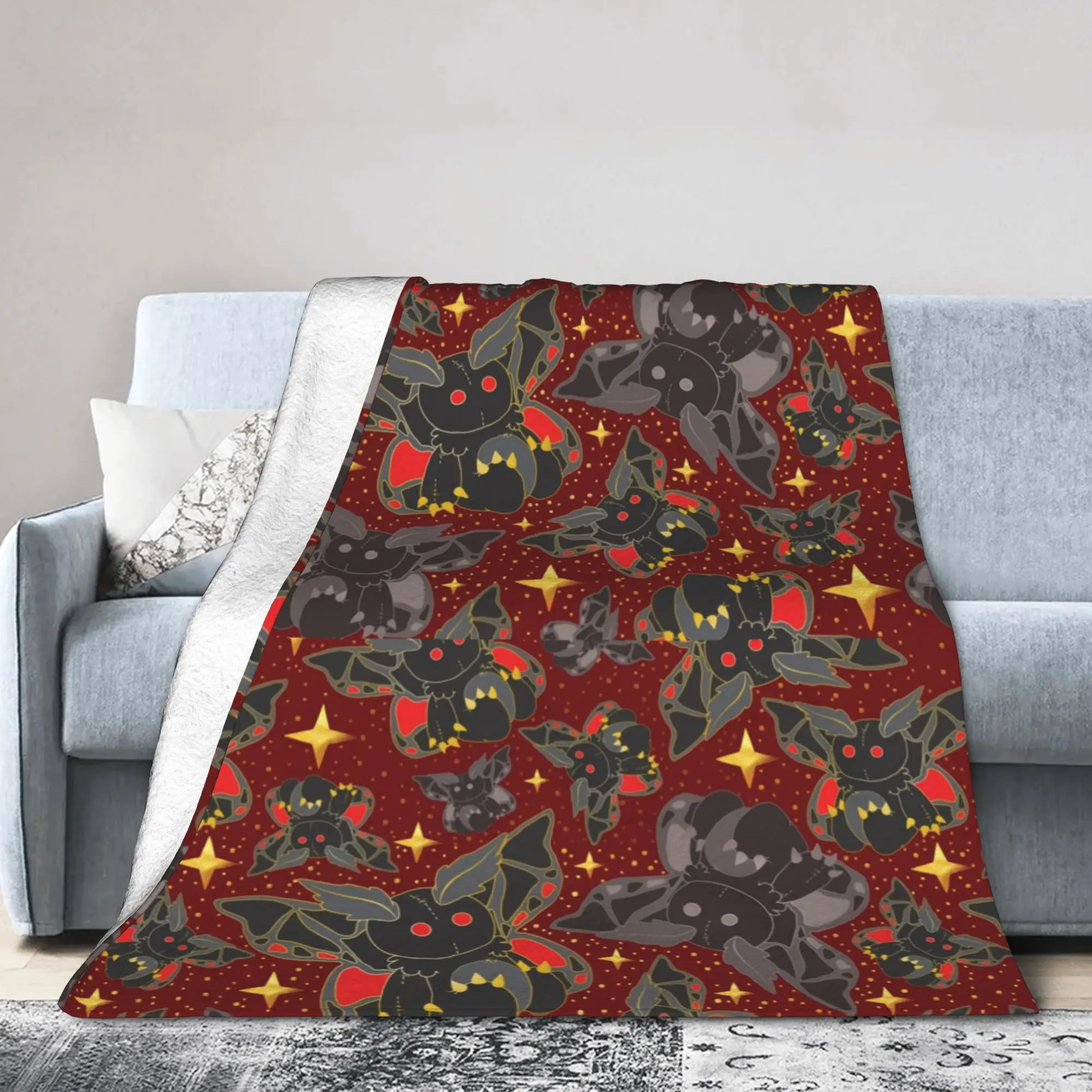 Plushie Mothman Baby Cute Cryptids West Virginia Knitted Blankets Flannel  Soft Throw Blankets for Car Sofa Couch Bedspread