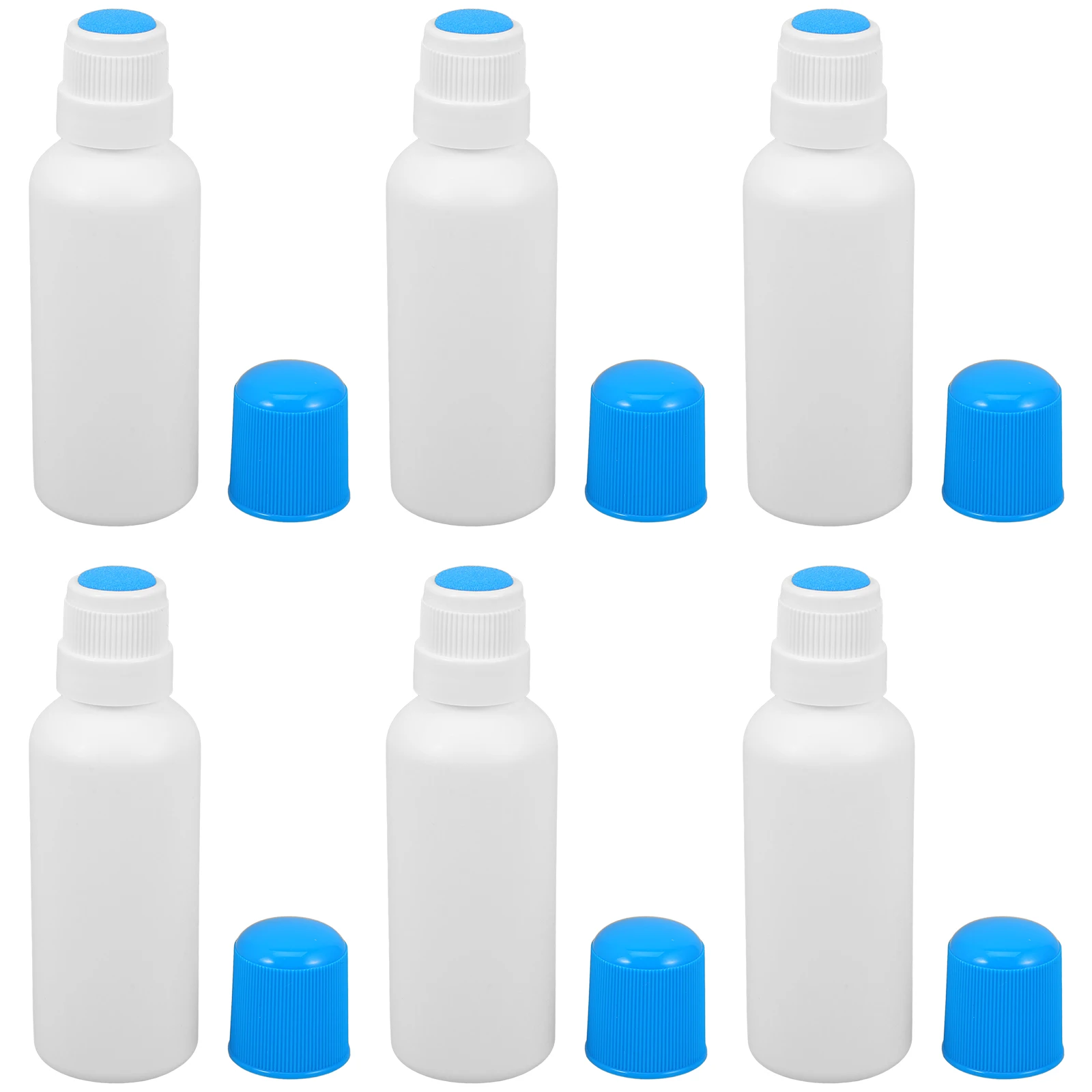 

6 Pcs Liniment Bottle Sponge Applicator Refillable Small Bottles 100ml Plastic Empty Container Travel Portable Reusable